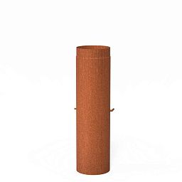 Corten Steel Smoke Flue + Damper
