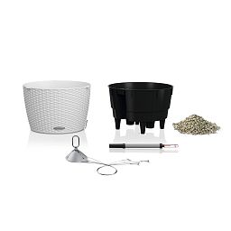 LECHUZA NIDO Cottage Round Poly Resin Outdoor Self-watering Planter