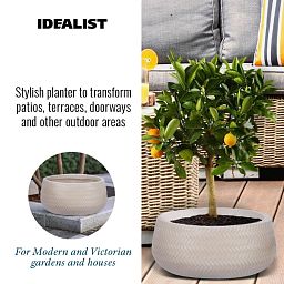 IDEALIST Lite Plaited Style Bowl Outdoor Planter