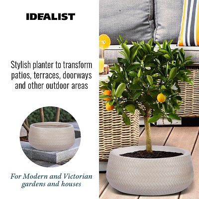 IDEALIST Lite Plaited Style Bowl Outdoor Planter