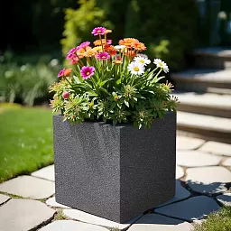 IDEALIST Lite Textured Concrete Effect Square Outdoor Planter