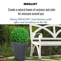IDEALIST Lite Vintage Ribbed Round Vase Outdoor Planter