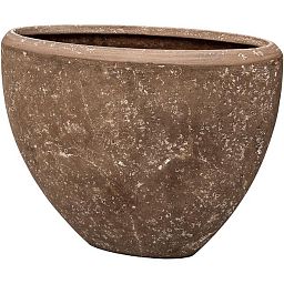 Composits Polystone Rock Plain Oval Indoor Planter Pot