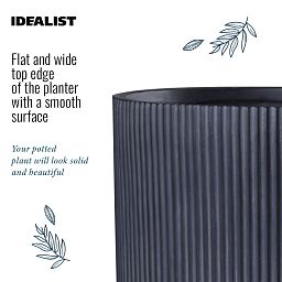 IDEALIST Lite Ribbed Round Outdoor Planter