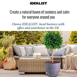 IDEALIST Lite Row Light Concrete Egg Planter