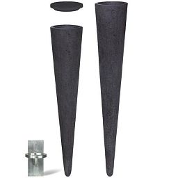 Wall Cone Round Tall Polystone Indoor Planter