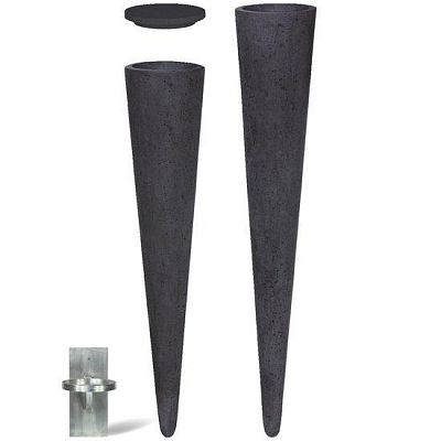 Wall Cone Round Tall Polystone Indoor Planter