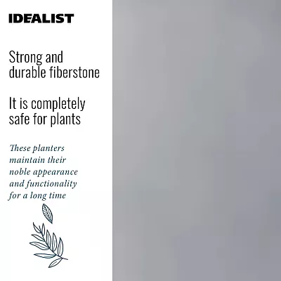 IDEALIST Lite Contemporary Light Concrete Trough Planter