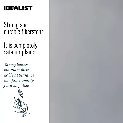 IDEALIST Lite Contemporary Light Concrete Trough Planter