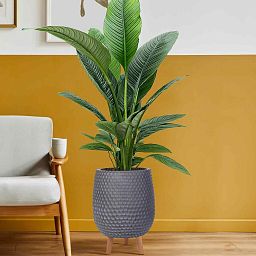IDEALIST Lite Honeycomb Style Egg Planter on Legs, Round Pot Plant Stand Indoor