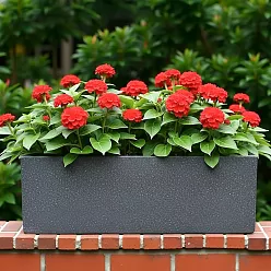 IDEALIST Lite Textured Concrete Effect Trough Outdoor Planter