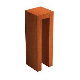 Corten Steel Tall Square U-Block