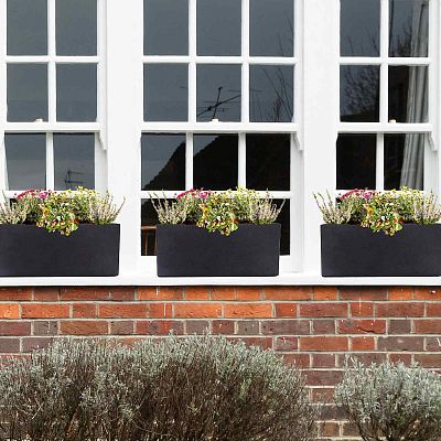 IDEALIST Lite Window Box Light Concrete Planter