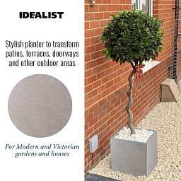 IDEALIST Lite Square Box Contemporary Light Concrete Planter