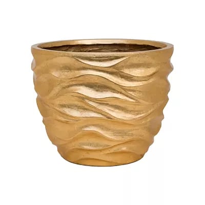 Luxe Lite Glossy Sea Round Indoor Planter