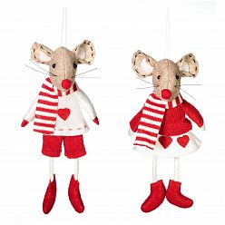 Christmas Tree Hanging Decoration Boy and Girl Mouse