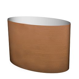 Cortenstyle Big Oval on Wheels Planter IN\OUT