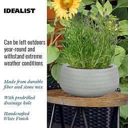 IDEALIST Lite Plaited Style Bowl Outdoor Planter