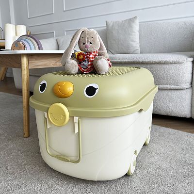 Toy Box for Toy Storage on Wheels with Lid by Froppi