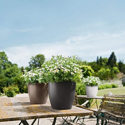 LECHUZA CLASSICO Color Round Poly Resin Self-watering Planter
