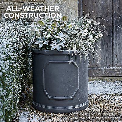 IDEALIST Chelsea Light Concrete Cylinder Garden Planter
