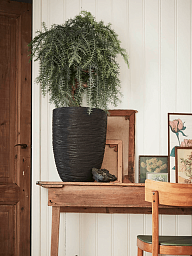 Round Resin Ribbed Planter by Cadix Capi Tutch Vase Elegance Low