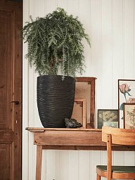Round Resin Ribbed Planter by Cadix Capi Tutch Vase Elegance Low