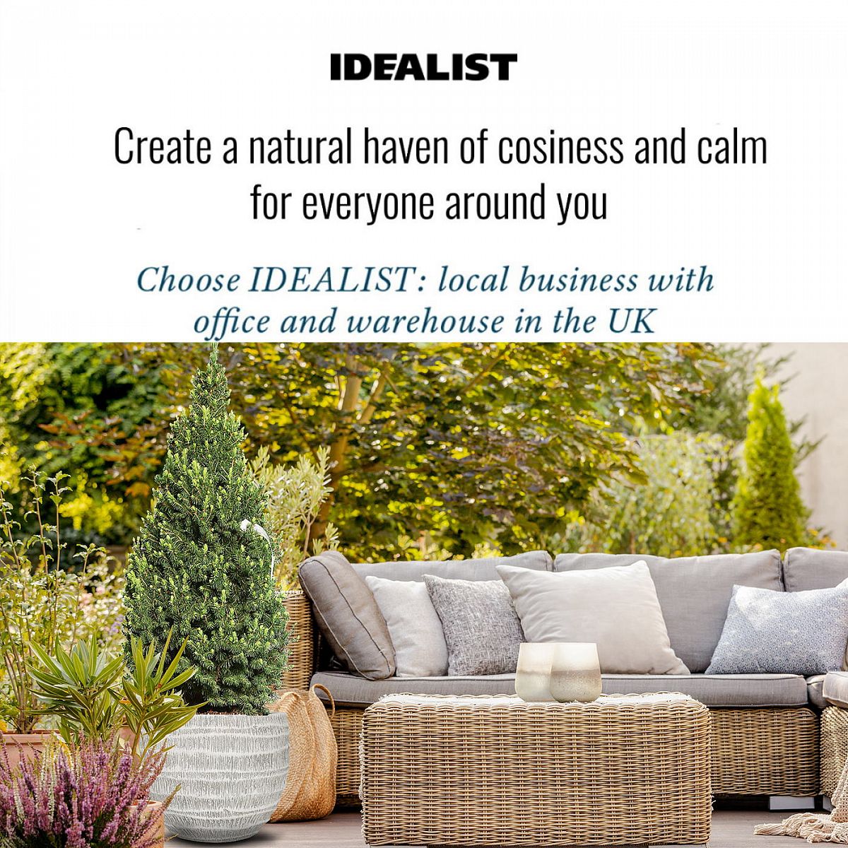 IDEALIST Lite Straw Plaited Style Ball Planter