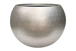 Silver Leaf Large Globe Planter + Liner | Indoor Plant Pot