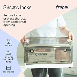 Collapsible Hard Plastic Multi-purpose Storage Box for Toys, Shoes, Clothes by Froppi