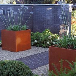 Andes Outdoor Corten Steel Square Planter