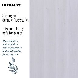 IDEALIST Lite Modern Ribbed Cylinder Planter on Legs, Round Pot Plant Stand Indoor