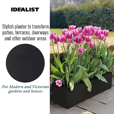 IDEALIST Lite Window Box Light Concrete Planter