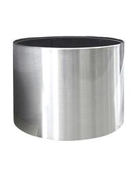 President Round Aluminium brushed Indoor Planter