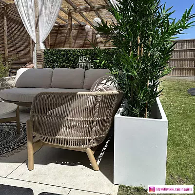 IDEALIST Lite Contemporary Light Concrete High Trough Planter