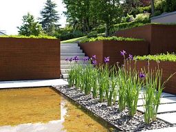 Andes Trough Corten Steel Outdoor Planter