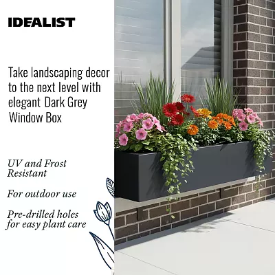 IDEALIST Lite Window Box Light Concrete Planter