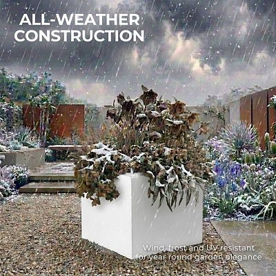 IDEALIST Lite Square Box Contemporary Light Concrete Planter