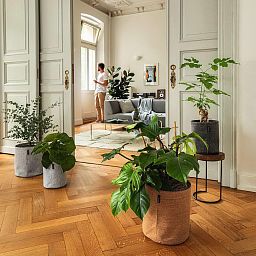 LECHUZA TRENDCOVER Round Self-watering Planter