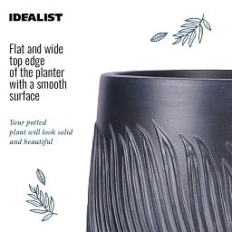IDEALIST Lite Leaf Embossed Egg Planter