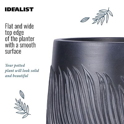 IDEALIST Lite Leaf Embossed Egg Planter