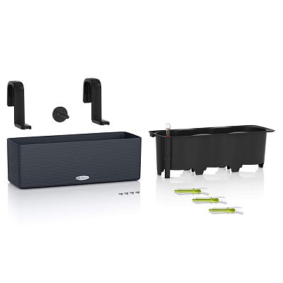 LECHUZA CUBE Color Triple Trough Poly Resin Self-watering Planter