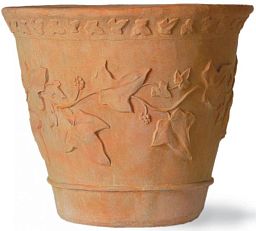 Ivy Fiberglass Round Terracotta Planter Pot In/Out
