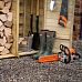 Outdoor Wooden Log and Tool Store by Forest Garden