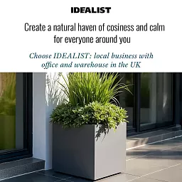 IDEALIST Lite Square Box Contemporary Light Concrete Planter