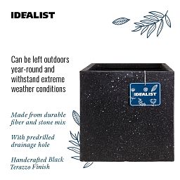 IDEALIST Lite Square Box Contemporary Marble Light Concrete Planter