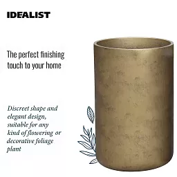 IDEALIST Lite Tall Round Metallic Indoor Planter
