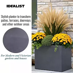 IDEALIST Lite Contemporary Light Concrete Trough Planter