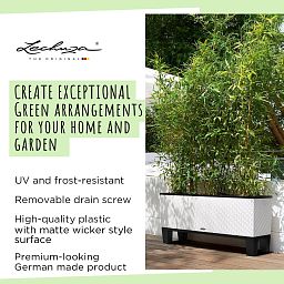 LECHUZA TRIO Cottage Trough Poly Resin Self-watering Planter