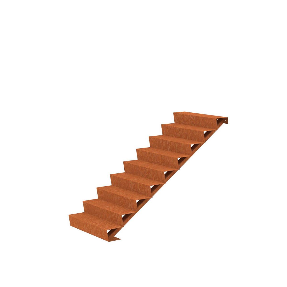 9 Steps Corten Steel Stair